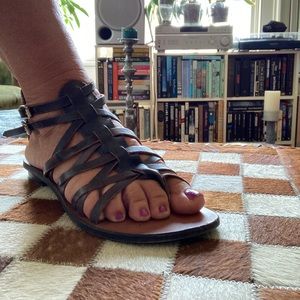 Pilar Abril leather Gladiator Sandals